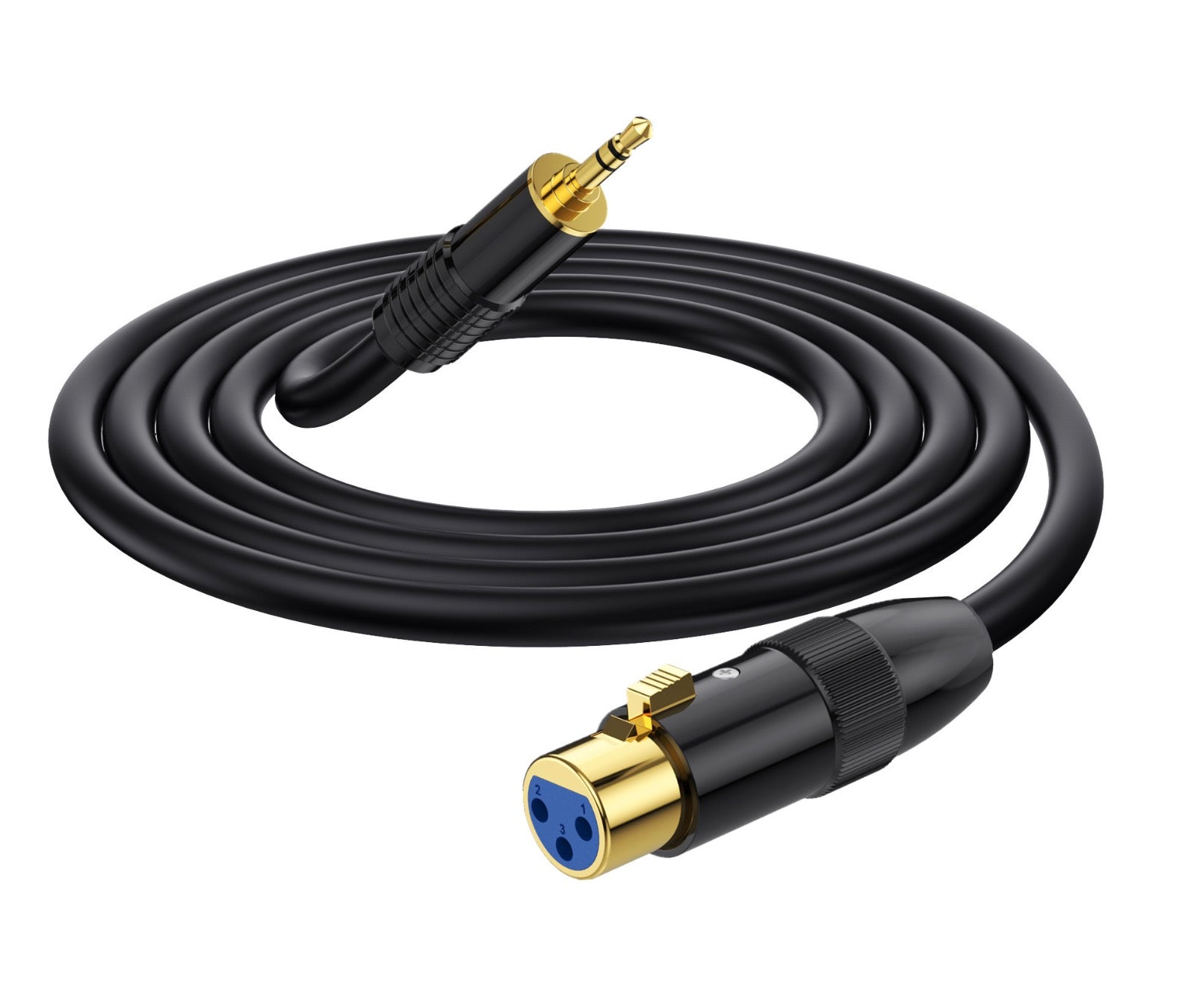 3.5mm to XLR Audio Cable | 3.5mm (1/8 Inch) TRS Stereo Male to XLR 3Pin Female Microphone Interconnect Extension Cable