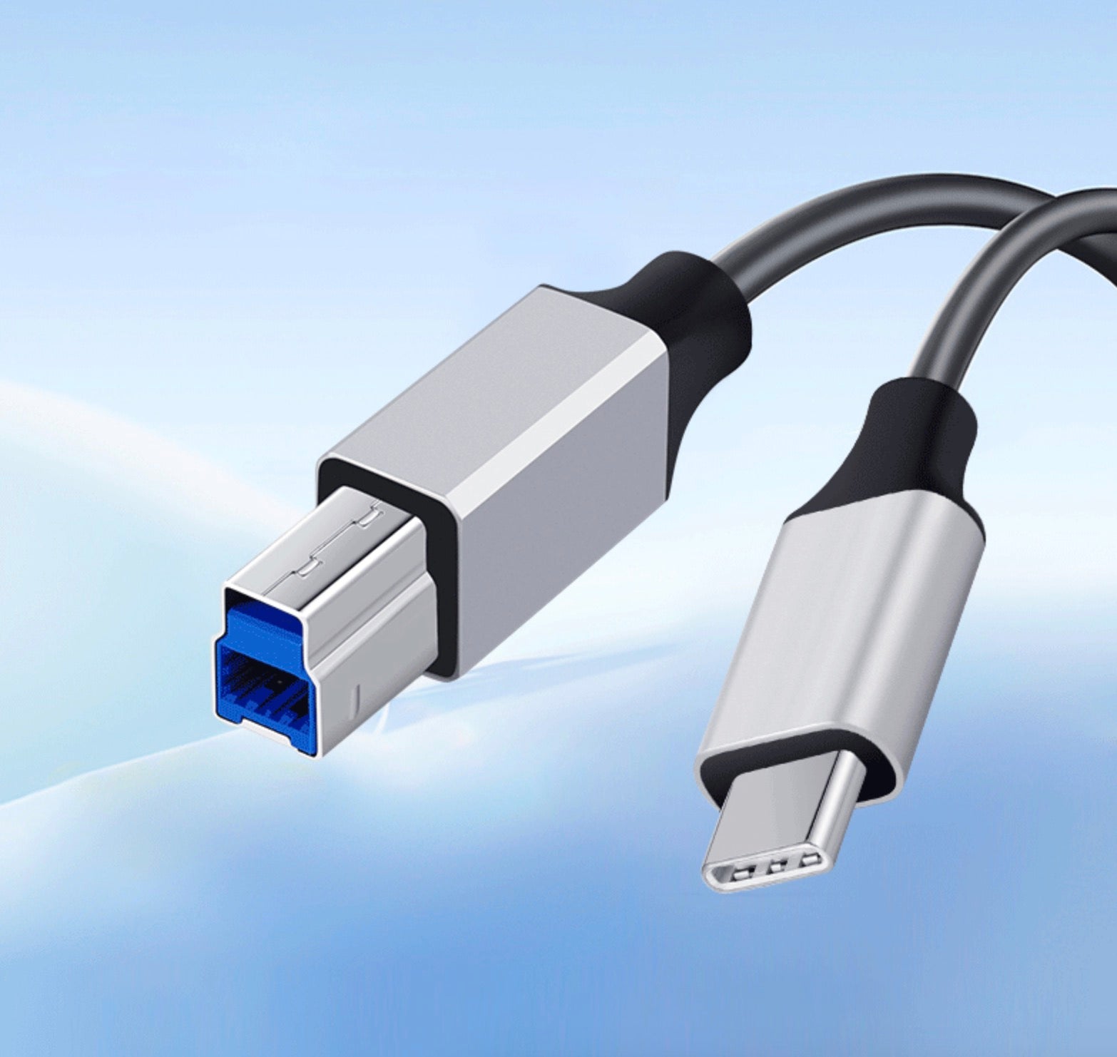 USB C to USB Type B 3.0 SuperSpeed 5Gbps Printer Scanner Cable