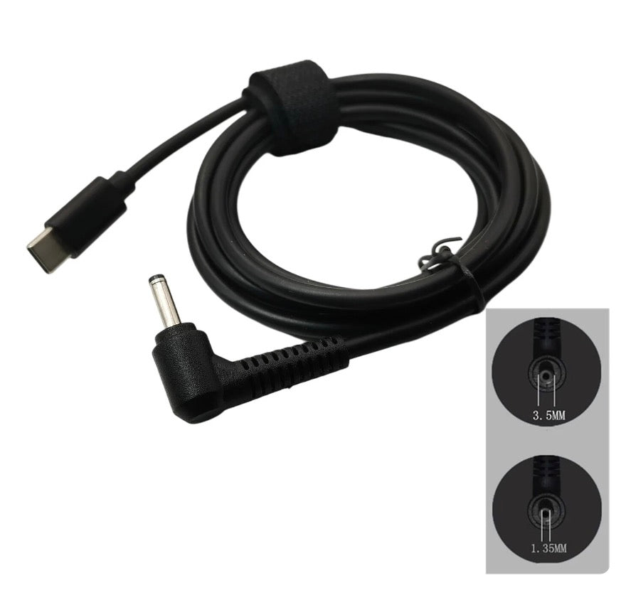 USB C PD to 3.5x1.35mm WIFI Router Laptop Power Angled Cable