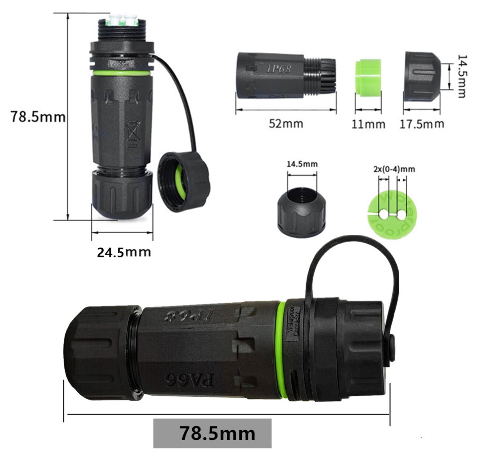 IP68 Waterproof Fiber Optical Coupler, SC-SC Outdoor Extender for Optic Network Lan Patch Panel