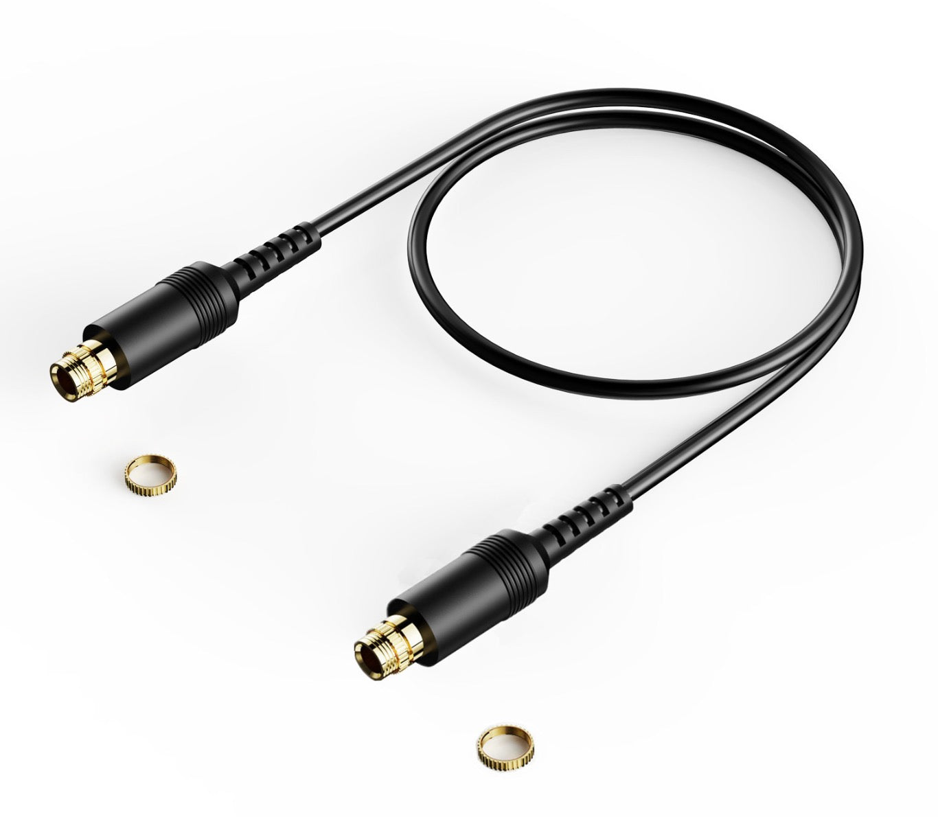 3.5mm Female Locking Nuts Panel Mount Audio Cable, Female to Female Aux Extension Converter