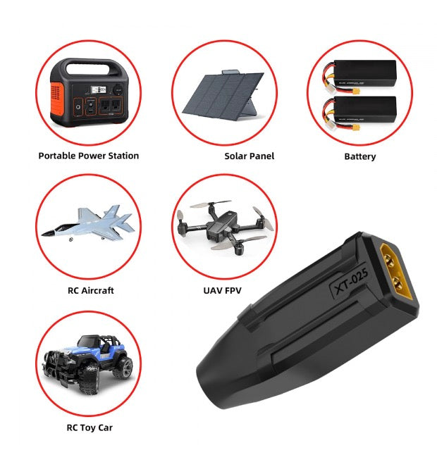 XT60 Male SC100 Protocol to DC 5.5x2.1mm Female Fast Charging DC Adapter