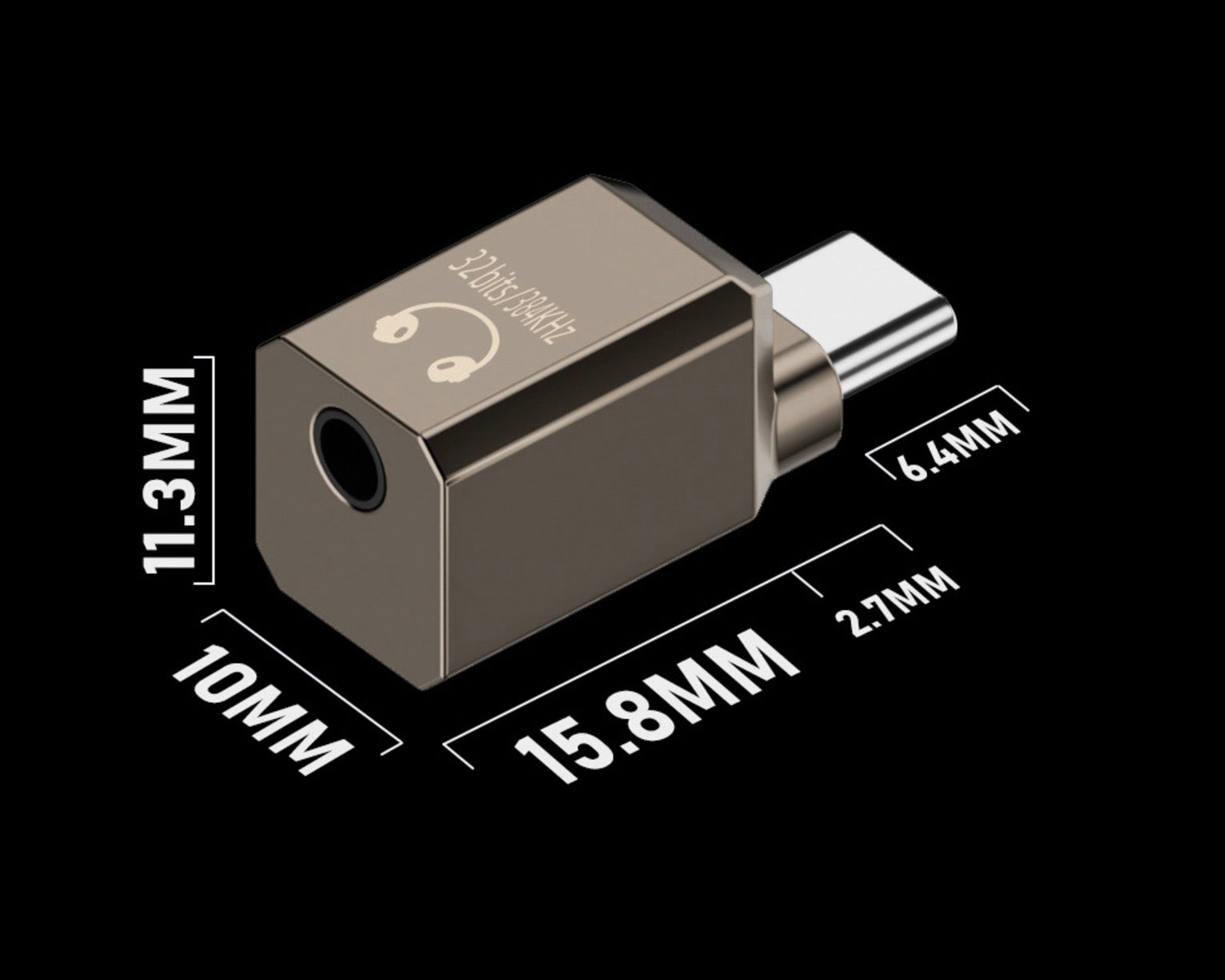 USB C Audio Adapter, Type-C Male to 3.5mm Female Stereo Jack HiFi Connector