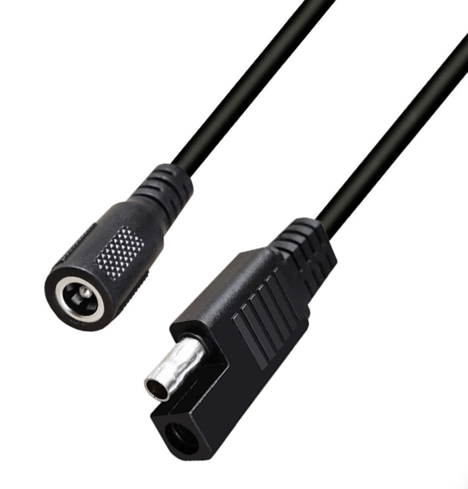 SAE to 5.5 x 2.1mm DC Female Power Charging Cable Converter for Car, Motorcycle, Solar Panel