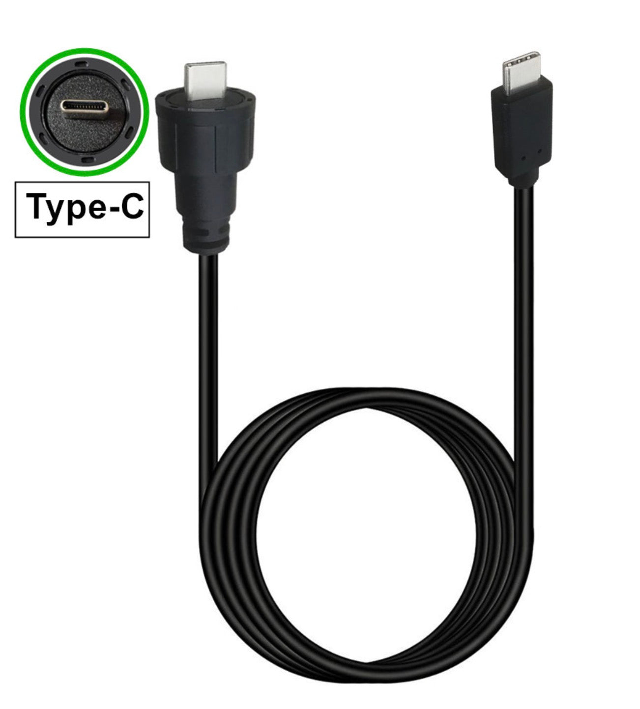 USB C Male to USB C Male Waterproof Cable