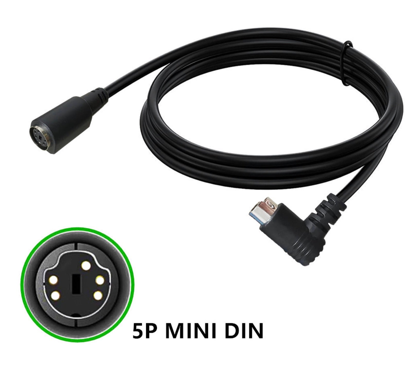 Mini DIN 5 Pin Core Audio Video Extension Cable, Male to Female S-video Connector