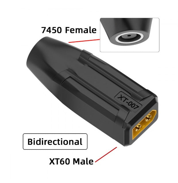 XT60 Male SC100 Protocol to DC 7.4x5.0mm Female Fast Charging Adapter