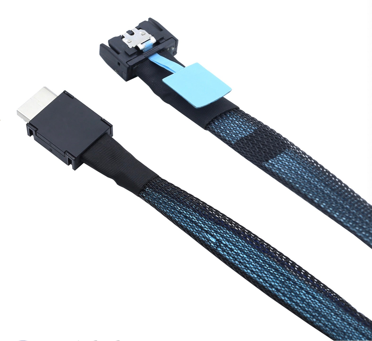 Gen5 PCI-E 5.0 Mini Cool Edge IO MCIO PCI-E 4i 38Pin to SFF-8611 Oculink 4X Extender Cable | Male to Male