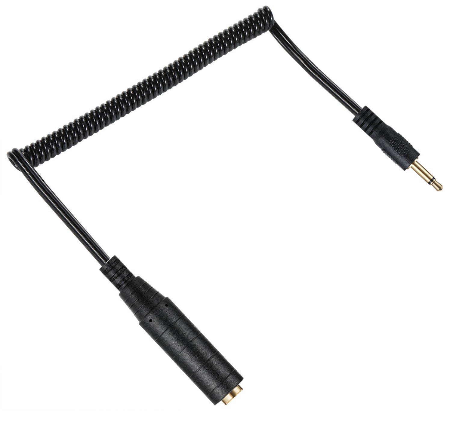 3.5mm Male Single Chanel to 6.35mm Female Stereo Hifi Mic Audio Coiled Extension Cable