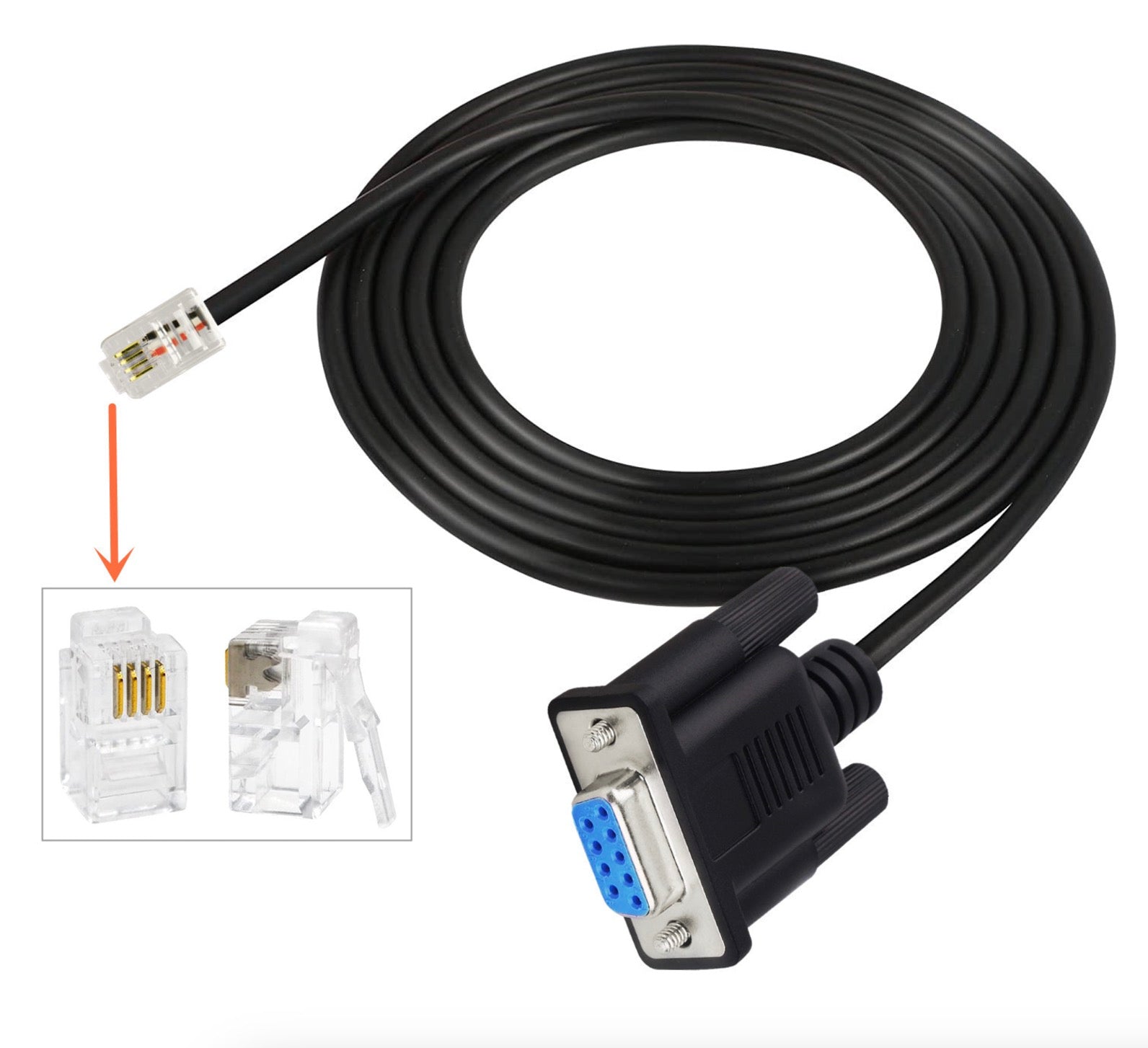 DB9 to RS232 RJ9 4P4C RS232 Serial Cable for Servotronix C7 Servo CDHD 006 4D5 008