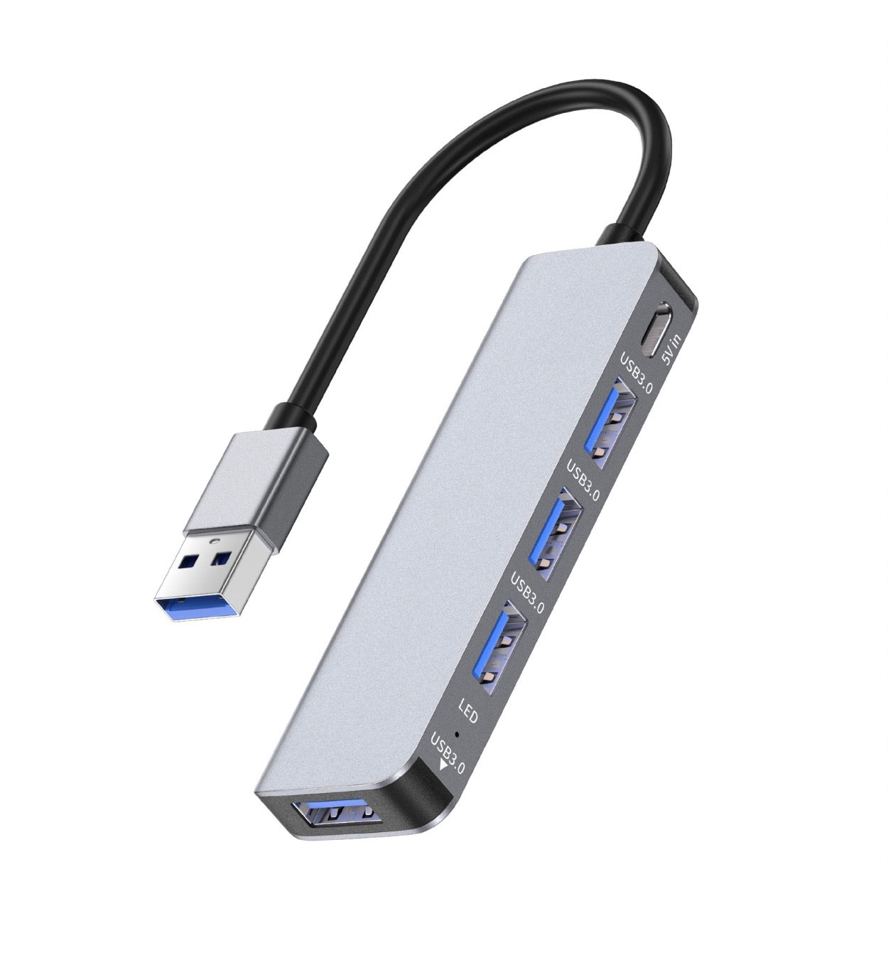 USB 3.0 A Male to 4 x USB 3.0 + USB C Female HUB