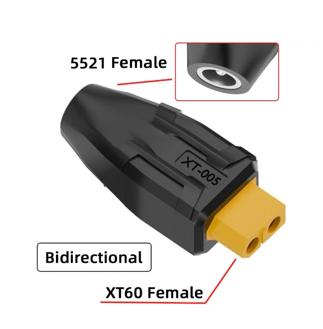 XT60 Female SC100 Protocol to DC 5.5x2.1mm Female Fast Charging Adapter