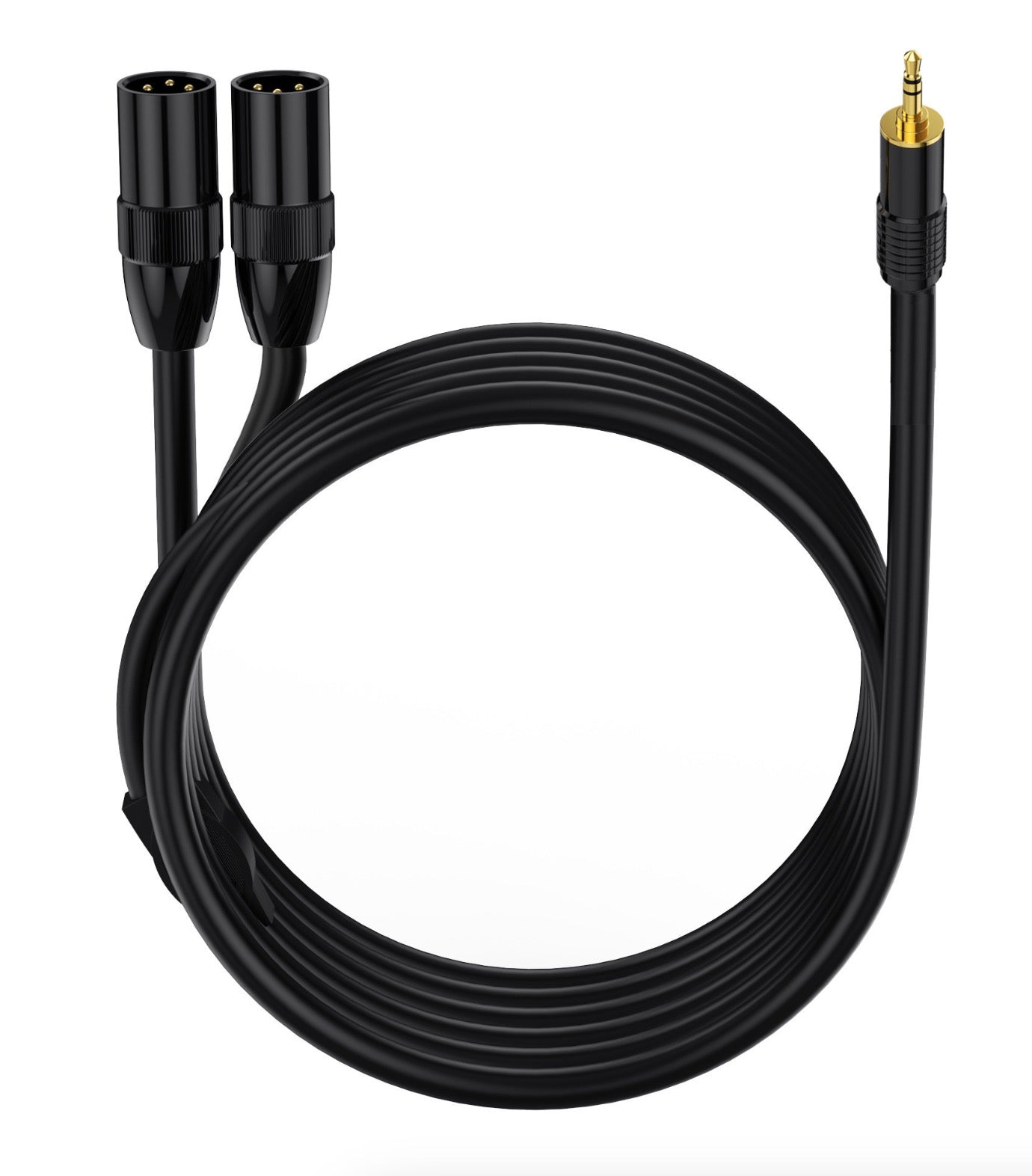 3.5mm to Dual XLR Y Splitter, TRS Stereo Male to 2 x XLR Male Interconnect Audio Microphone Cable