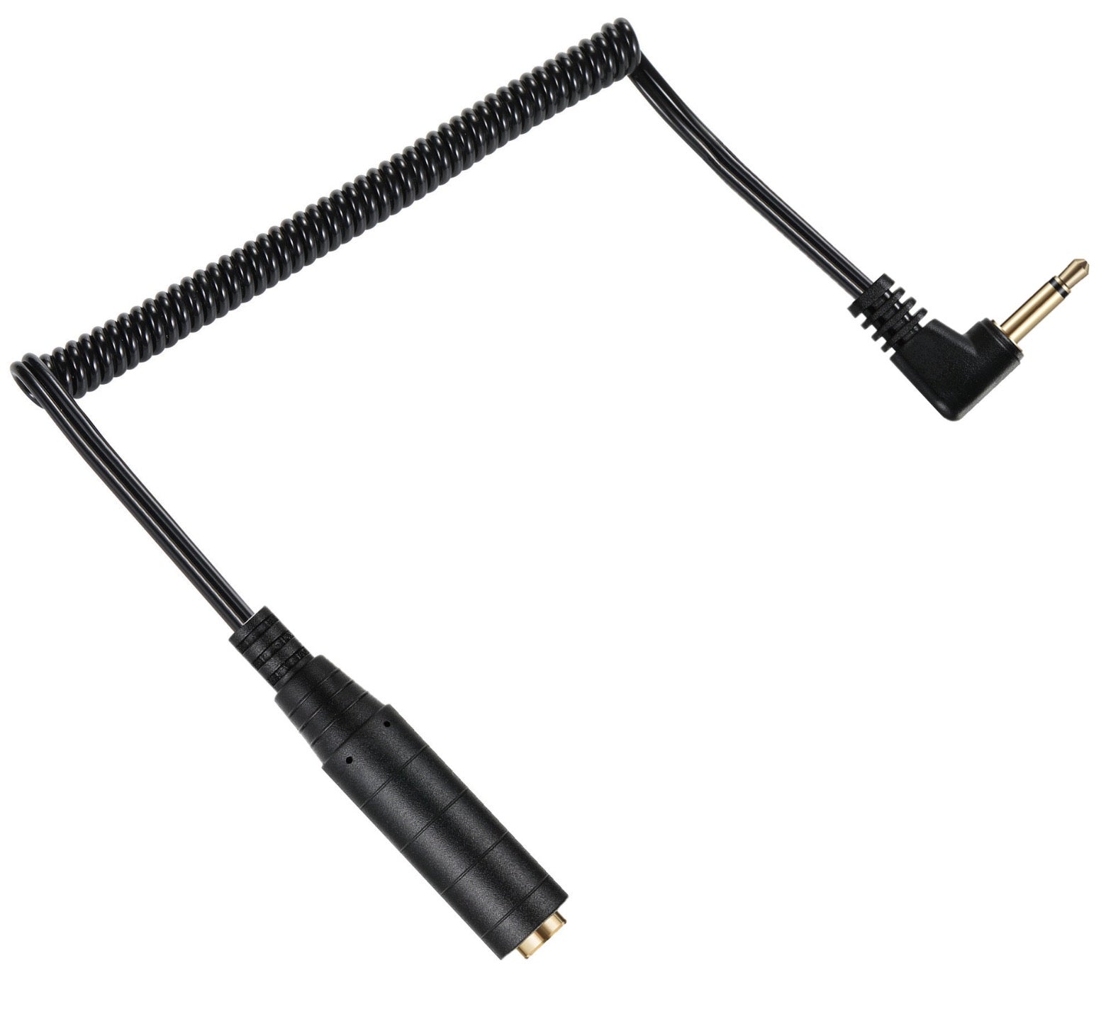 3.5mm Male Single Chanel to 6.35mm Female Stereo Hifi Mic Audio Coiled Extension Cable