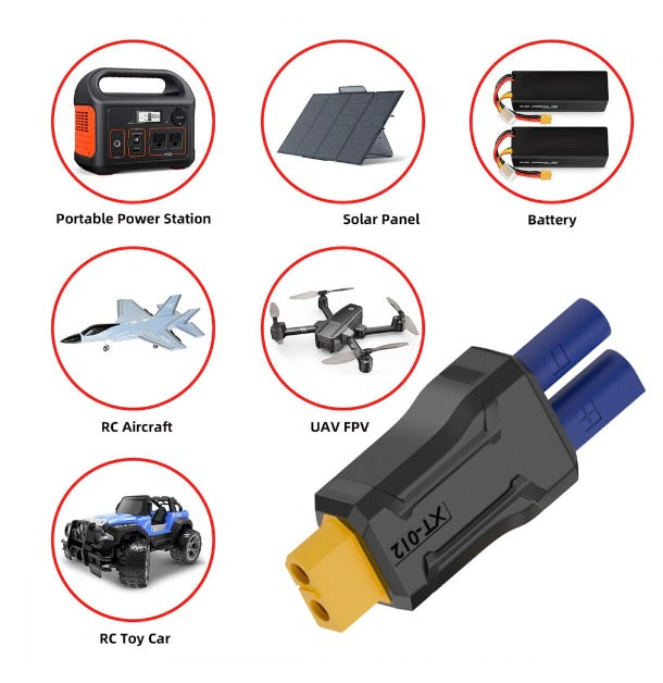 XT60 Female SC100 Protocol to EC5 Female Fast Charging Adapter