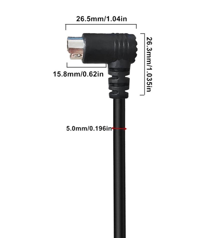 Mini DIN 5 Pin Core Audio Video Extension Cable, Male to Male S-video Connector