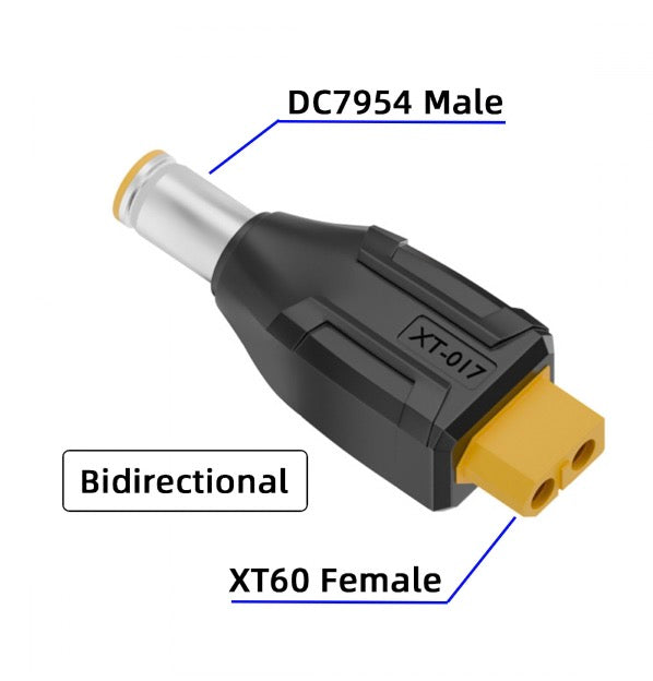 XT60 Female SC100 Protocol to DC 7.9x5.4mm Male Fast Charging Adapter