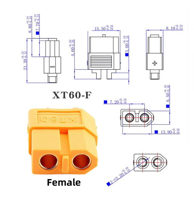 XT60 Female SC100 Protocol to EC5 Female Fast Charging Adapter