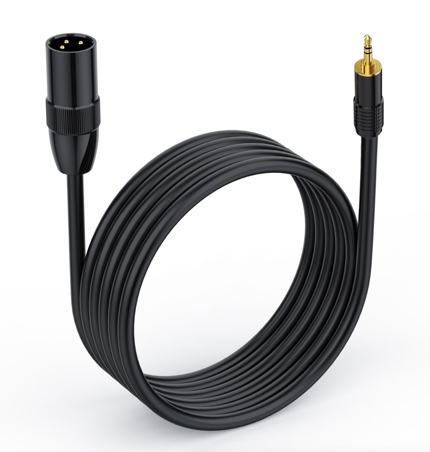 XLR to 3.5mm 1/8 Stereo Cable, Balanced XLR Male to 3.5mm Male TRS Mini Jack Audio Extension Cable