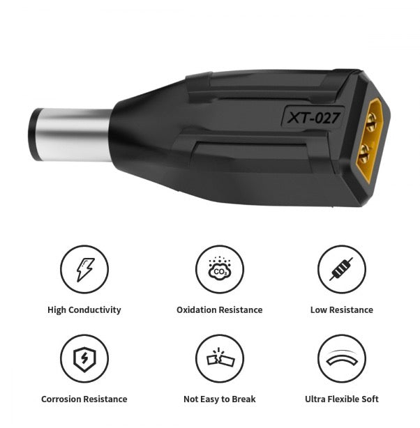 XT60 Male SC100 Protocol to DC 7.4x5.0mm Male Fast Charging Adapter