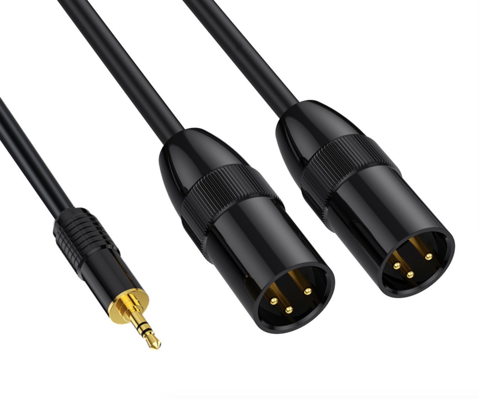 3.5mm to Dual XLR Y Splitter, TRS Stereo Male to 2 x XLR Male Interconnect Audio Microphone Cable