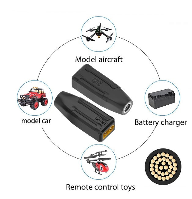 XT60 Male SC100 Protocol to DC 7.4x5.0mm Female Fast Charging Adapter