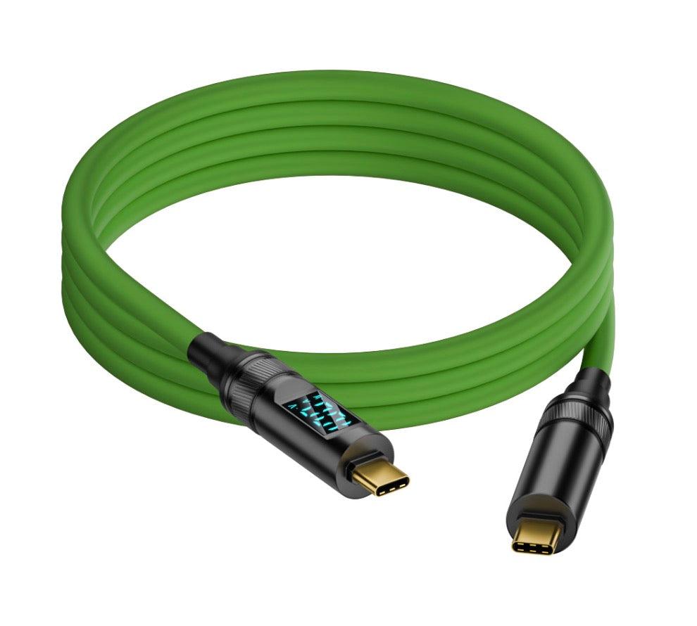 USB C 100W OTG Cable, Type C Male to Male PD Charging Adapter| 8K@60Hz 20Gbps Green