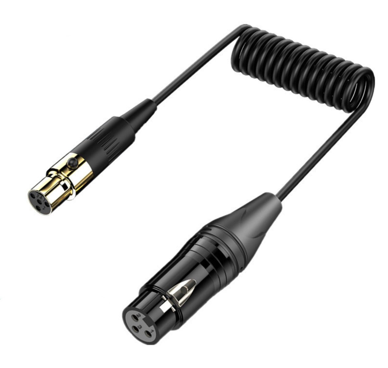 XLR to Mini XLR Microphone Cable, 3Pin XLR Female to 4Pin Mini XLR Female Extension Adapter