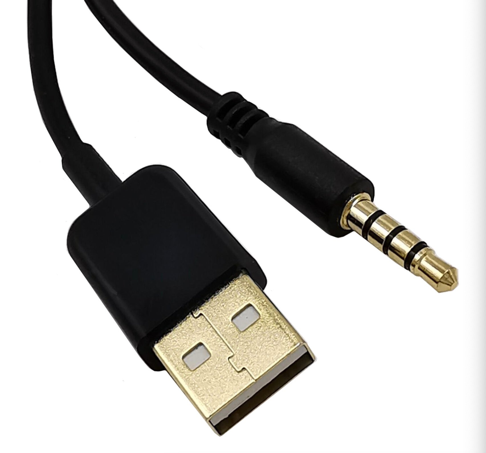 USB 2.0 to 3.5mm 4 Pole Charging Cable for MP3 MP4 Voice Recorder Speaker