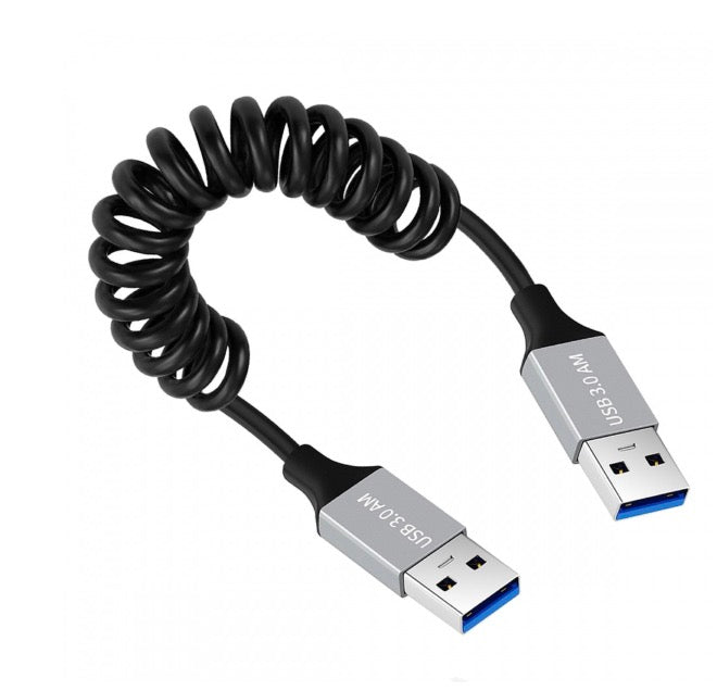 USB 3.0 Type A Male to USB 3.0 A Male Data Extension Stretch Cable 5Gbps