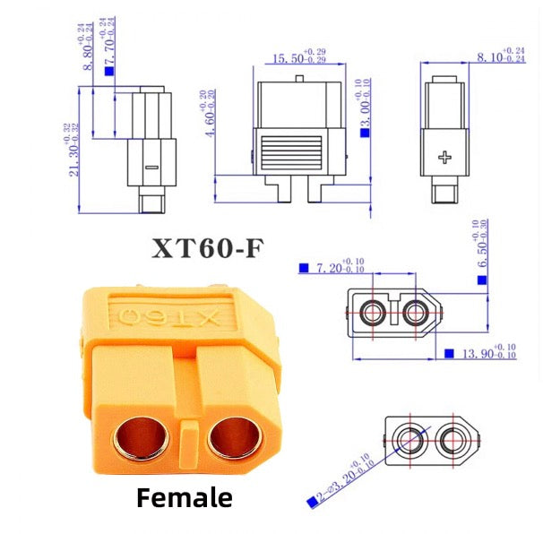 XT60 Female SC100 Protocol to DC 7.4x5.0mm Female Fast DC Charging Adapter