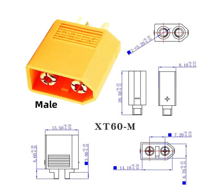 XT60 Input to USB C Output Fast Charging Converter Adapter for RC Lipo Battery Quadcopter Laptop Phone