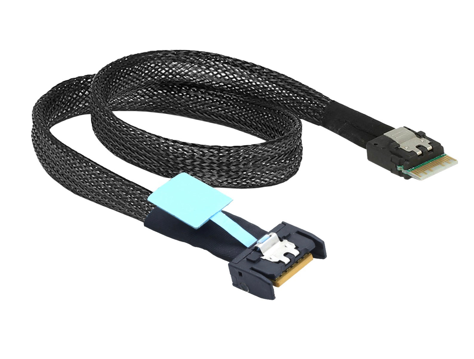 Mini Cool Edge IO MCIO PCI-E 4i 38Pin PCI-E 5.0 Male to SFF-8654 Slimline 4X Extender Cable