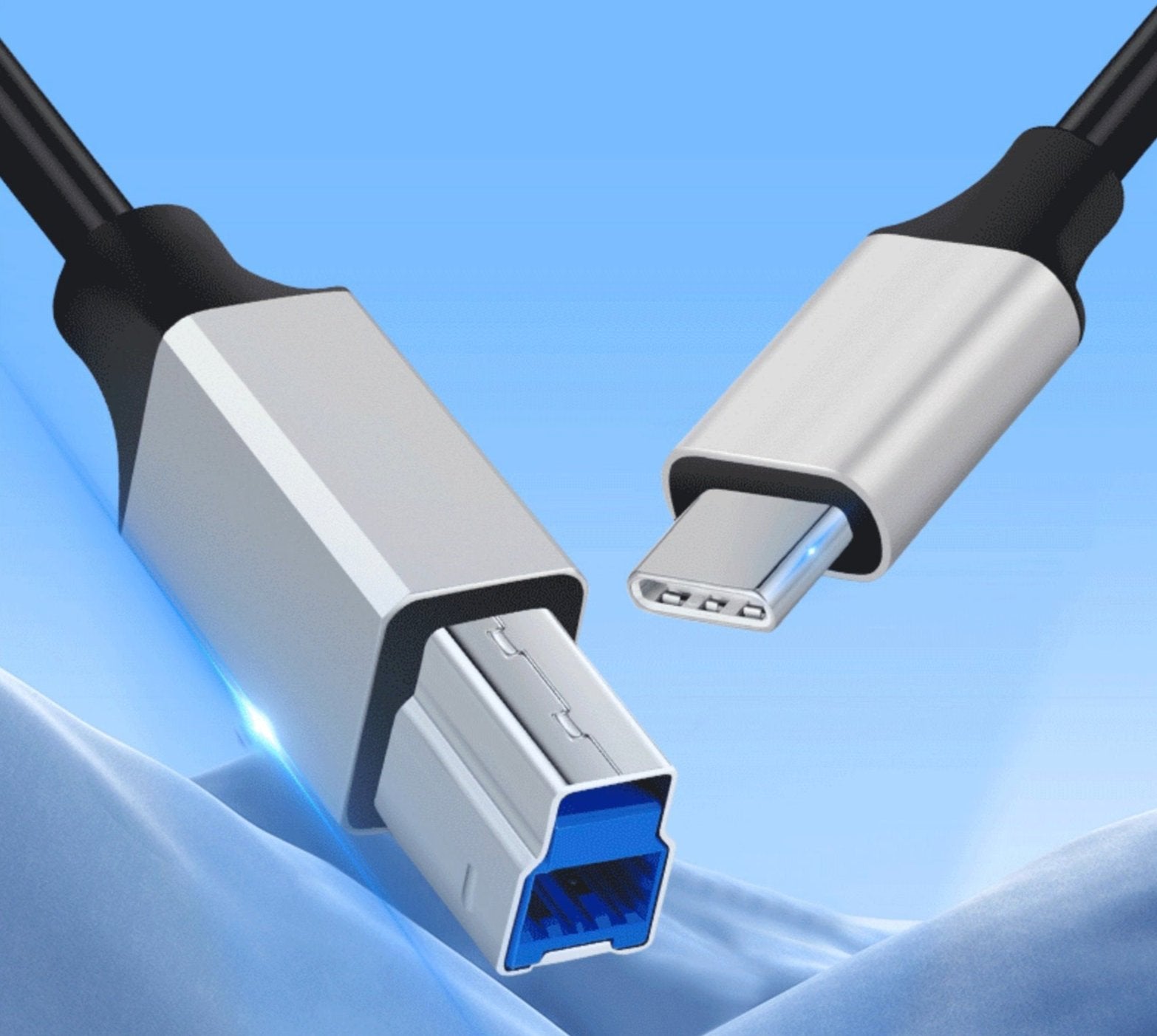 USB C to USB Type B 3.0 SuperSpeed 5Gbps Printer Scanner Cable