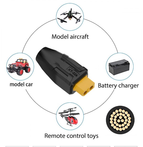 XT60 Female SC100 Protocol to DC 7.4x5.0mm Female Fast DC Charging Adapter