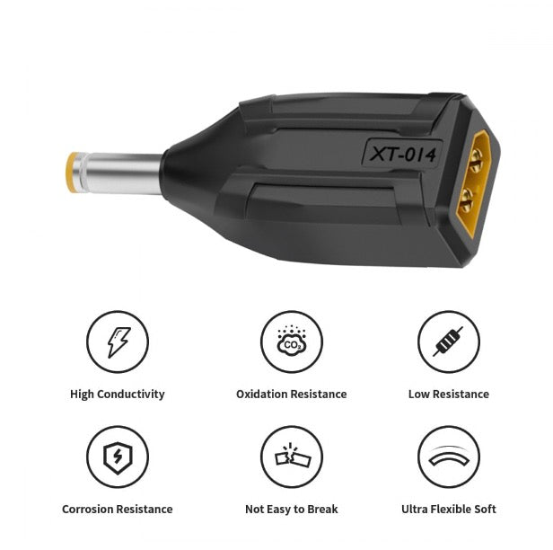 XT60 Male SC100 Protocol to DC 5.5x2.5mm Male Fast Charging Adapter