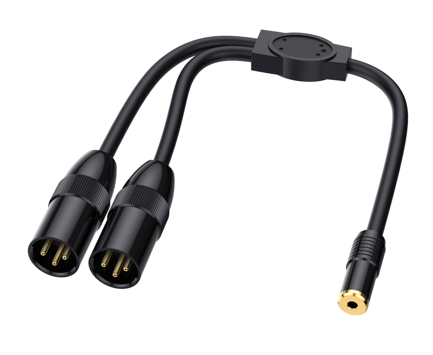 3.5mm to XLR Y Splitter, 3.5mm Female to Dual XLR Male Stereo Audio Extension Cable Converter