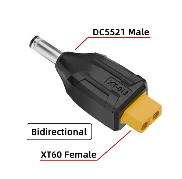 XT60 Female SC100 Protocol to DC 5.5x2.1mm Male Fast Charging Adapter