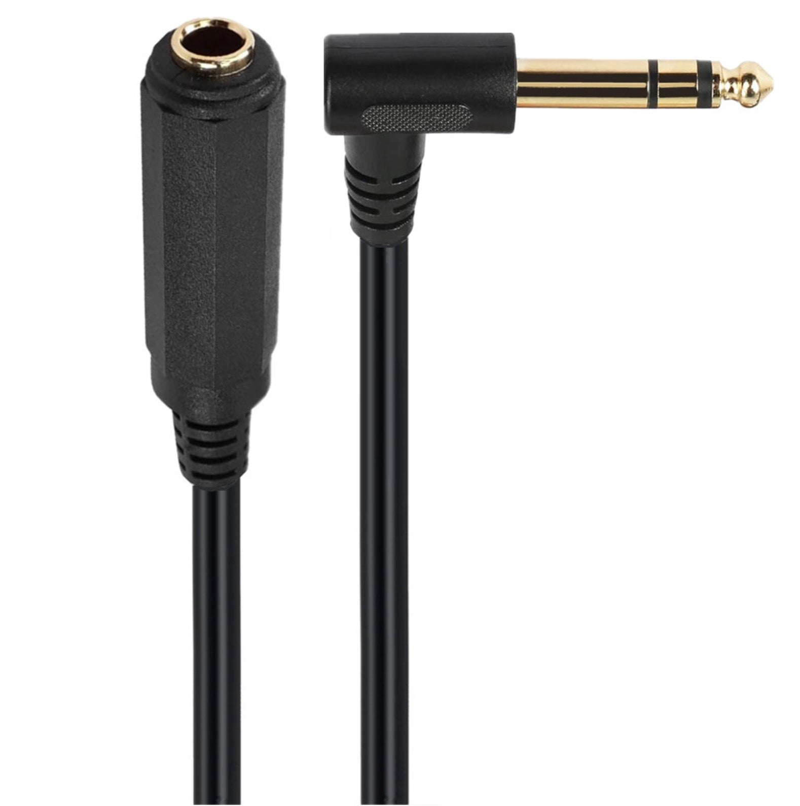 6.35mm 1/4 Inch TRS Male to Female Instrument Extension Cable | For Electric Guitar, Keyboard, Mixer, Amplifier