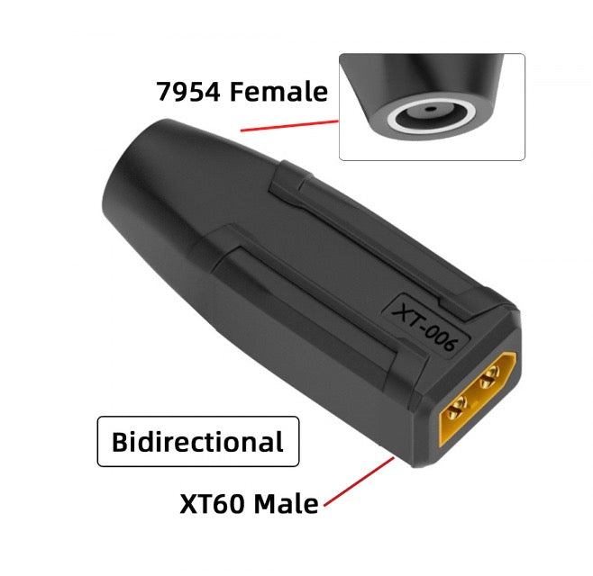 XT60 Male SC100 Protocol to DC 7.9x5.4mm Female Fast Charging Adapter