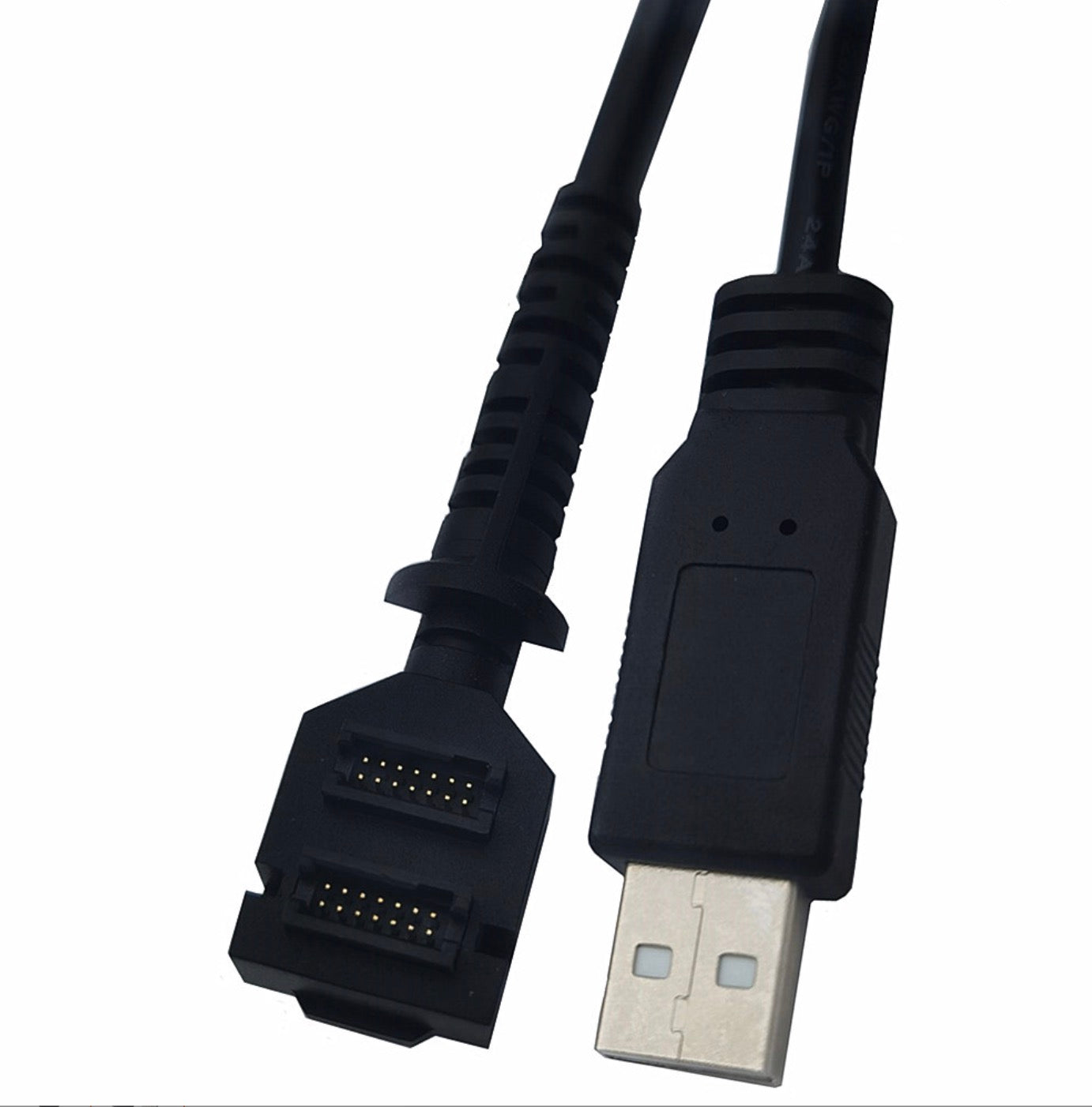 Double 14pin IDC to USB 2.0 A Male Power Charging Cable, for Verifone VX820 VX805