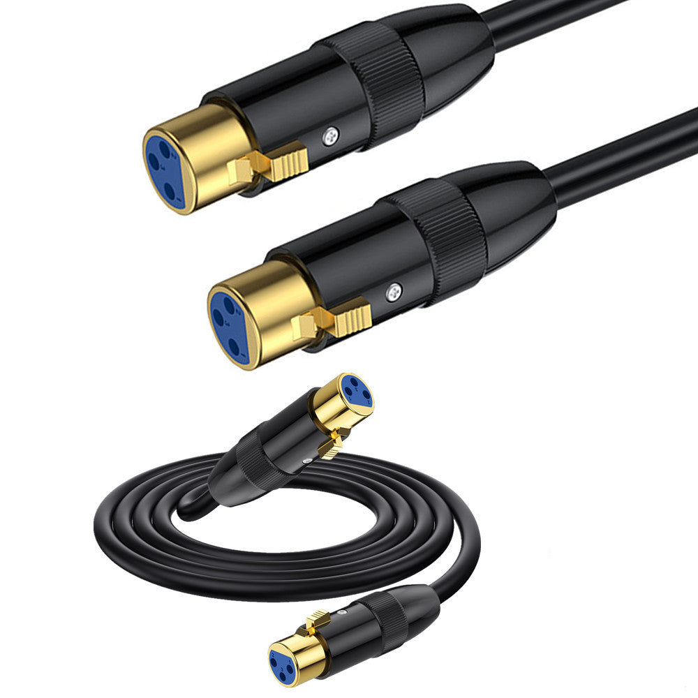 XLR 3Pin Female to Female Cable for Mic Mixer,Recording Studio,Podcast,Speaker Systems