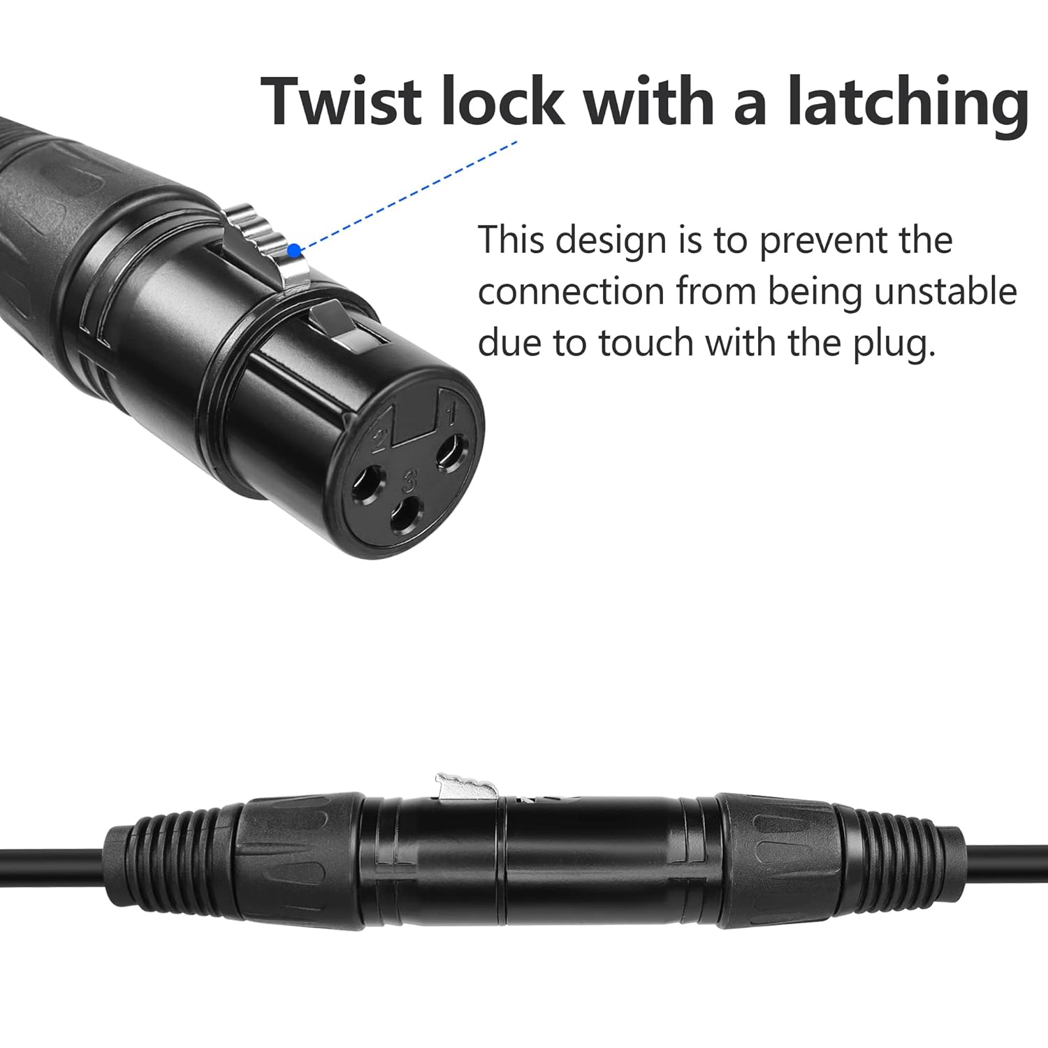 XLR to RJ45 Extension Cable, XLR 3Pin Female to RJ45 Cat5 Ethernet Male Network Connector for for Recording Studio Amplifier Mixer