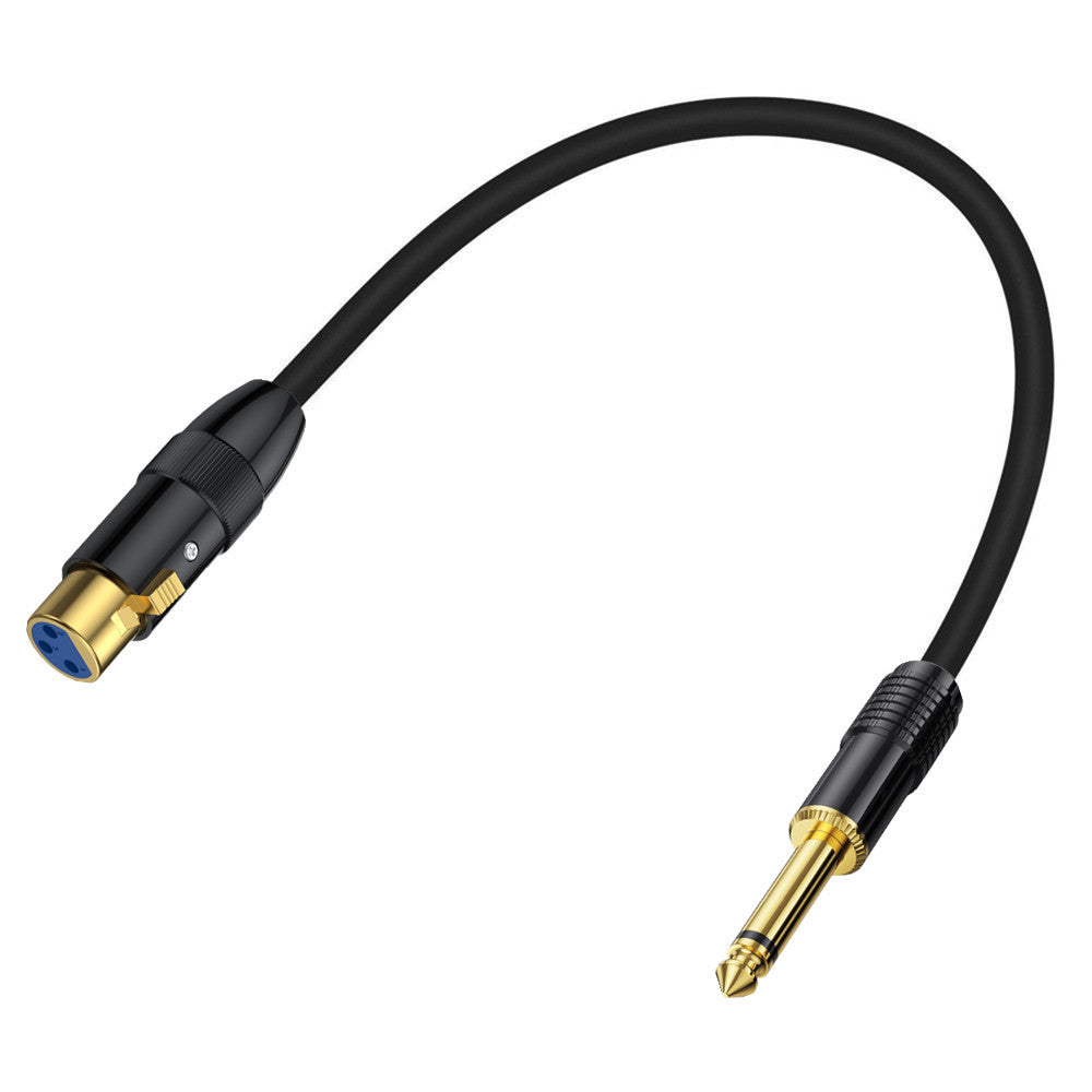 XLR to 1/4 inch Mono Microphone Cable, 6.35mm 1/4 inch TS Male to XLR Female Unbalanced Interconnect Audio Cable for Dynamic Microphone