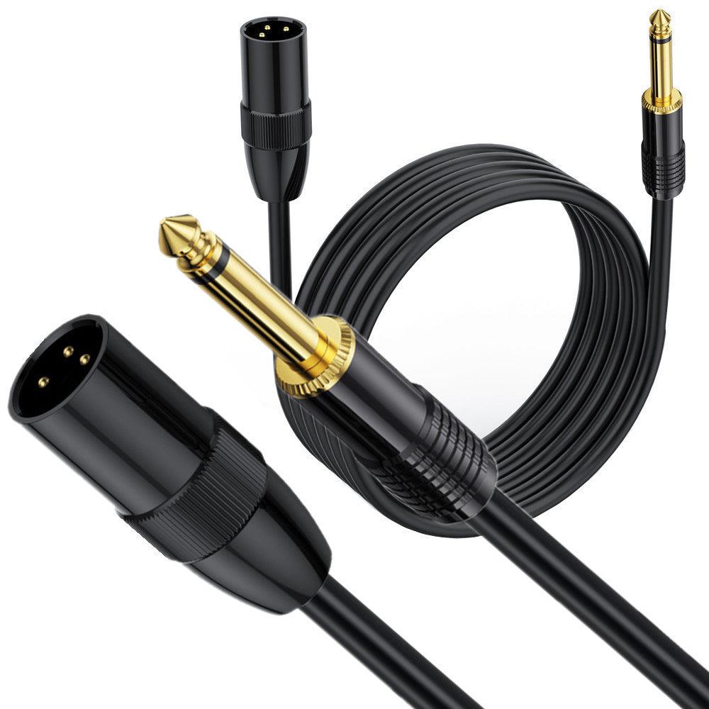 XLR to 1/4 inch Mono Microphone Cable, 6.35mm 1/4 inch TS Male to XLR Male Unbalanced Interconnect Audio Cable for Dynamic Microphone