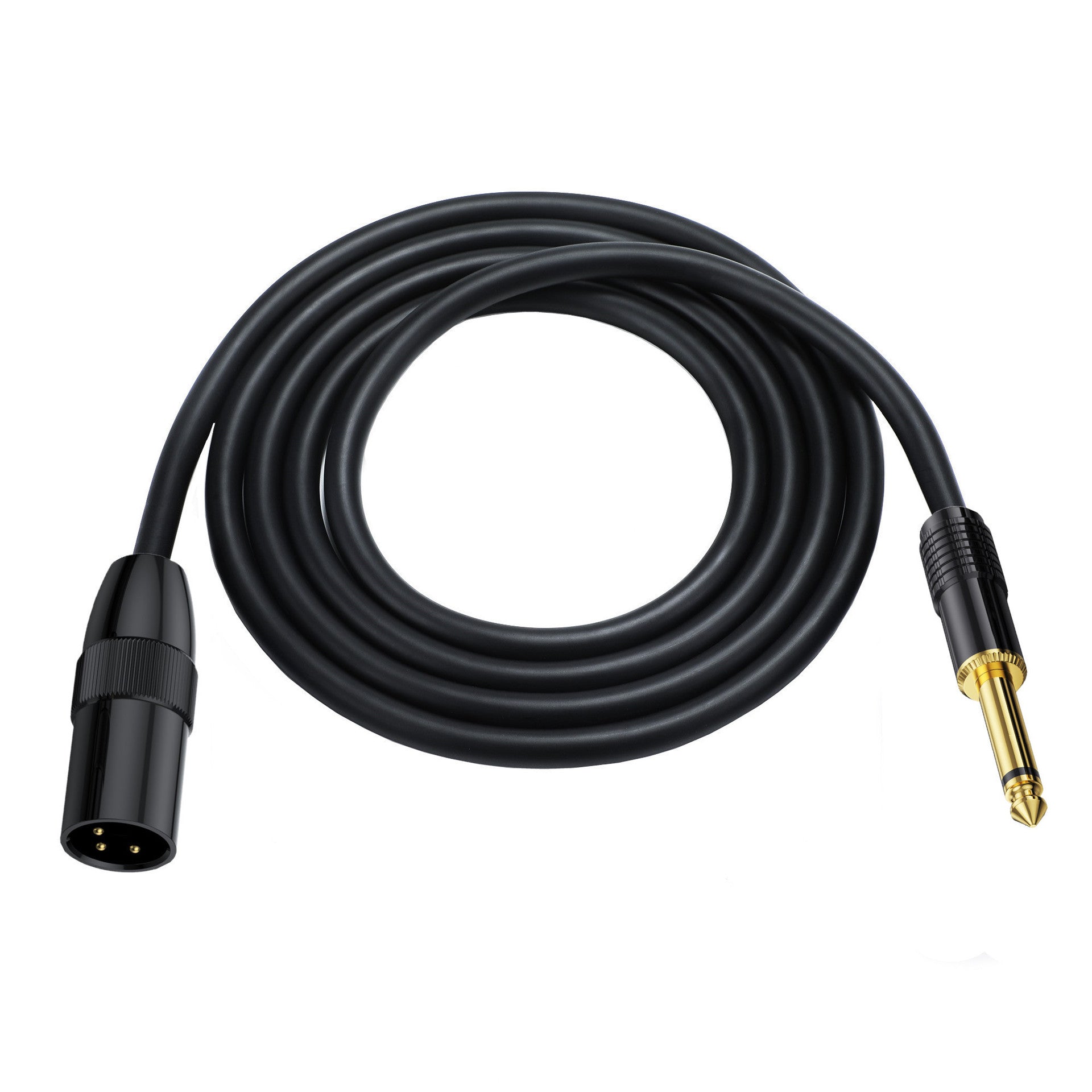 XLR to 1/4 inch Mono Microphone Cable, 6.35mm 1/4 inch TS Male to XLR Male Unbalanced Interconnect Audio Cable for Dynamic Microphone