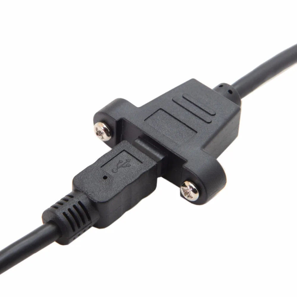 Mini 5Pin Male to Female Panel Mount Extension Cable 5m