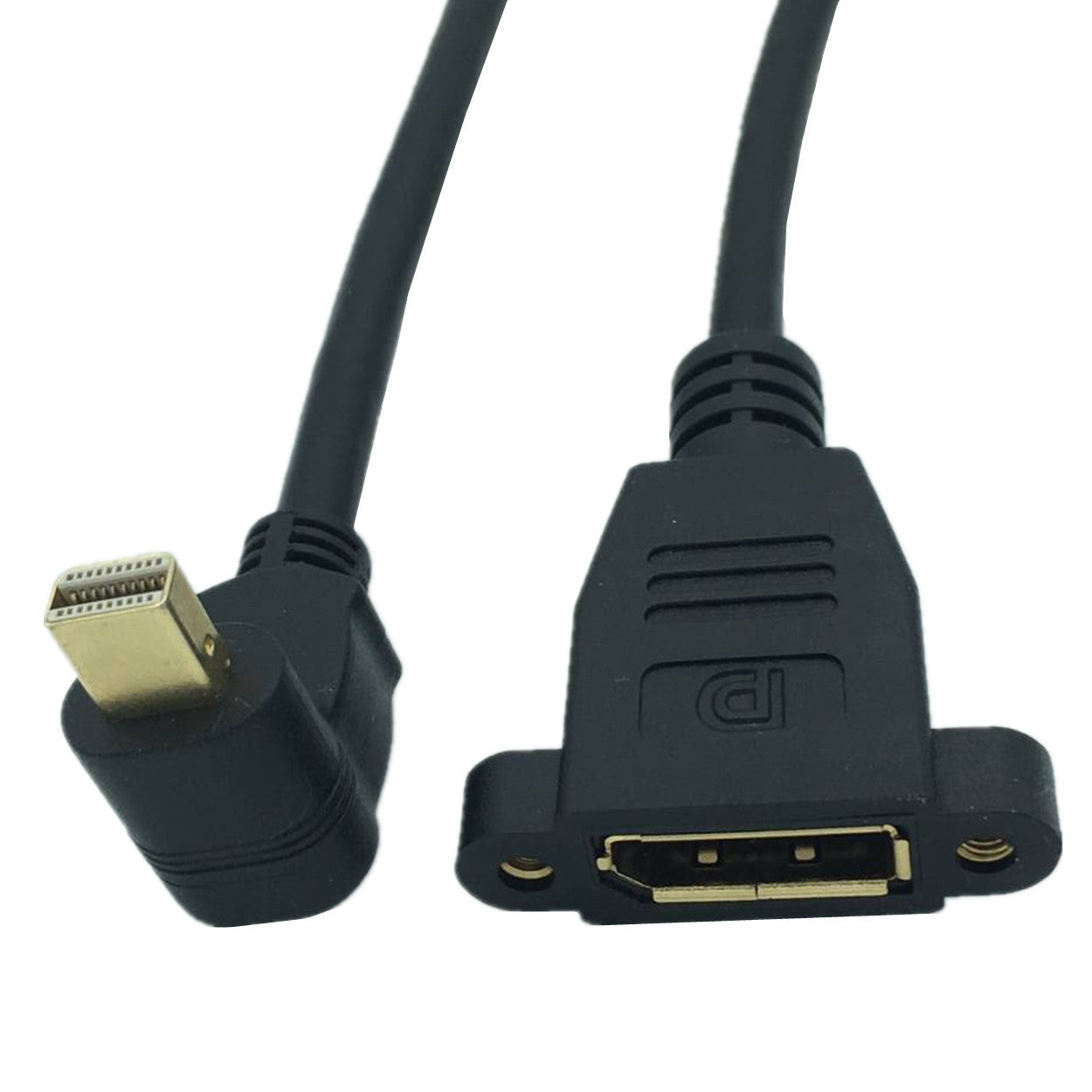 Mini DisplayPort Male to DisplayPort Female Panel Mount Extension Cable
