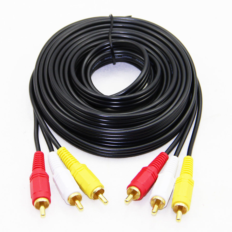 3 RCA to 3 RCA Male to Male Audio Video AV Cable 1m