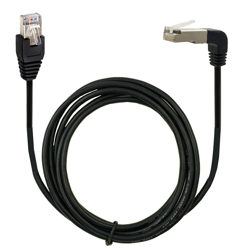 Cat5 Ethernet Cable, RJ45 Male to Male 90 Degree Internet Network LAN Cable Patch Cord for PC, Router, Modem, Printer